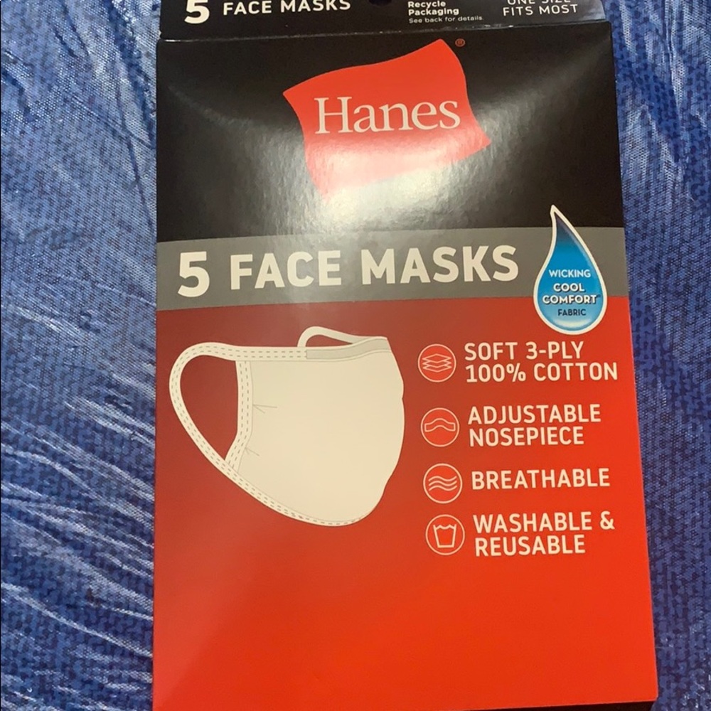 Hanes Reusable Face Masks last one - Picture 2 of 4